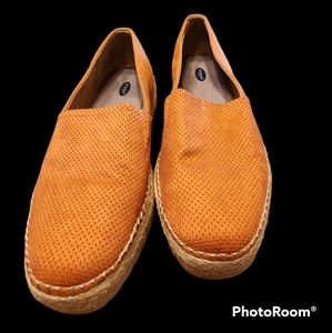 Dr. Scholl's Orange Perforated Espadrille Slip-Ons
